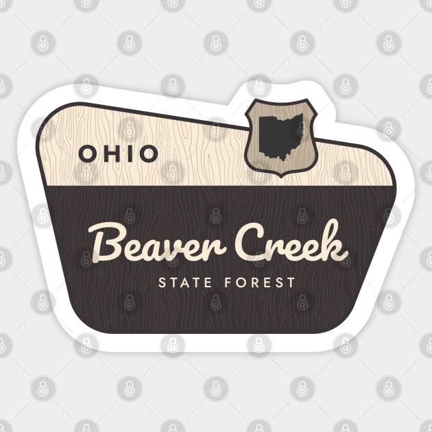 Beaver Creek State Forest Ohio Welcome Sign Sticker by Go With Tammy